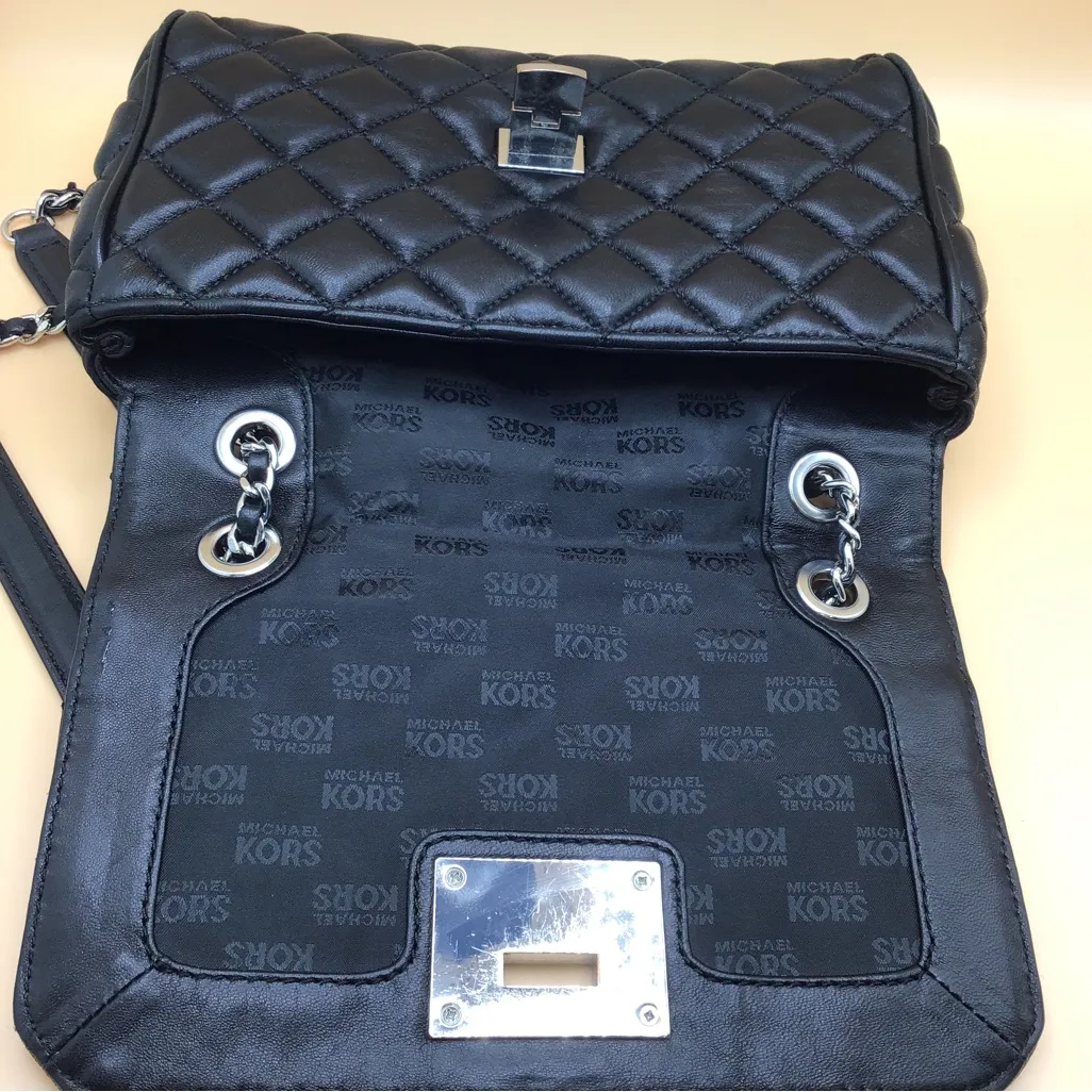 MICHAEL KORS VIVIANNA QUILTED LEATHER SHOULDER BAG CROSSBODY HANDBAG RETAIL$398 - Image 6