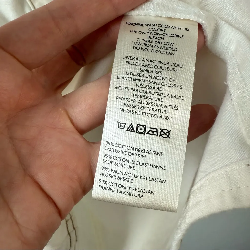 Anthropologie Pilcro Denim Mini Shirt Dress Light Sand S Petite - Image 6