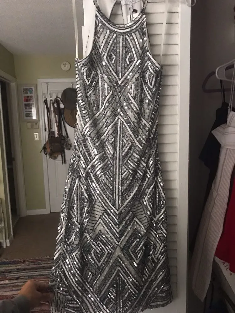 Silver Sequin Dress - Image 2