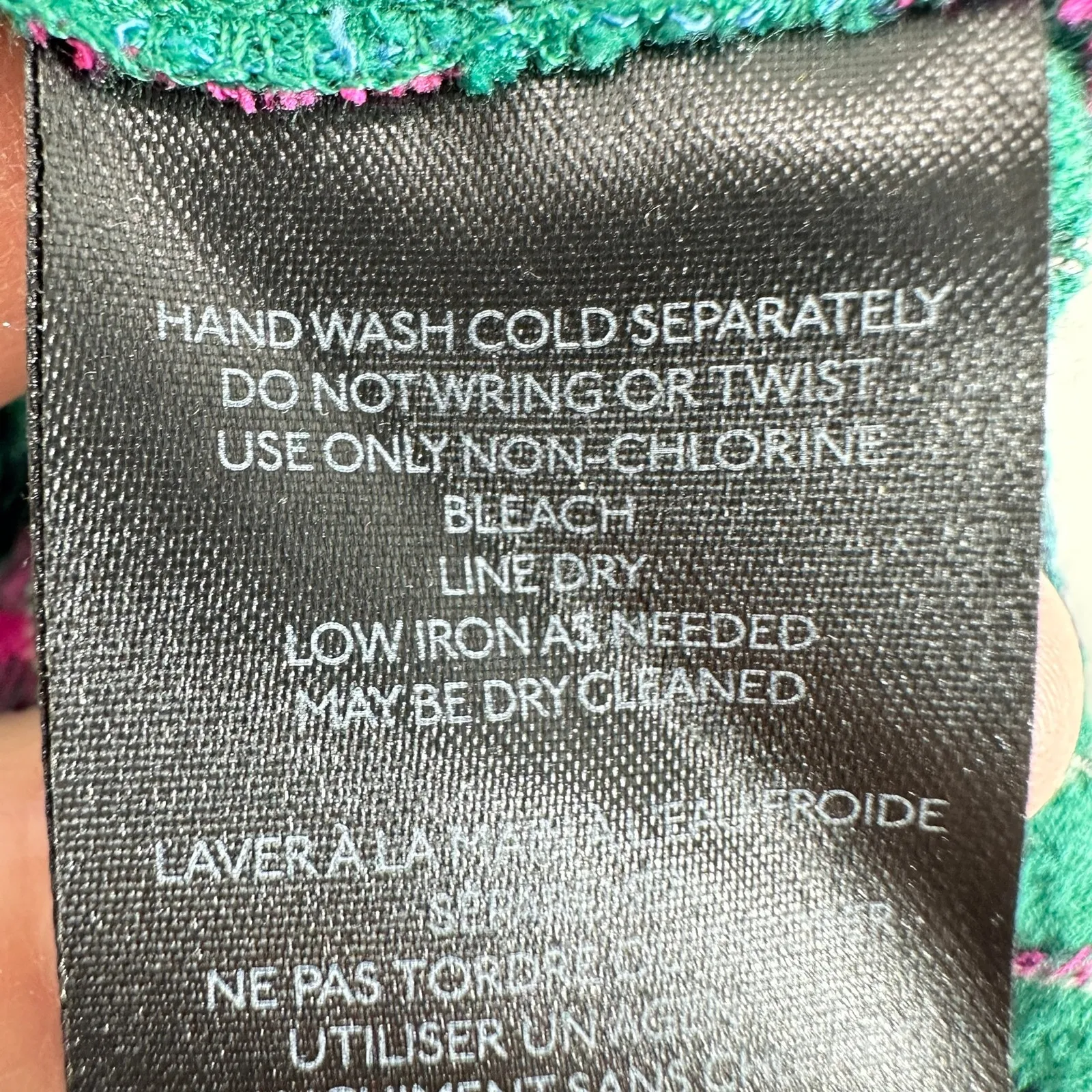 PILCRO by Anthropologie Plaid Popover Shirt Green Pink Blue Yellow Fringe Collar - Image 8