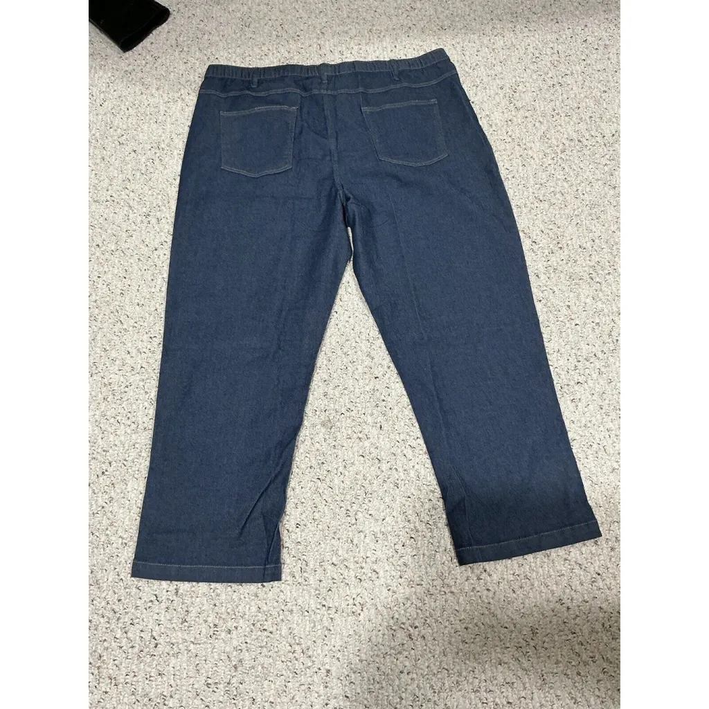 Womans Turtle Bay Ny Blue Jeans Elastic Waist Dark Wash Five Pocket 2 Xl - Image 6