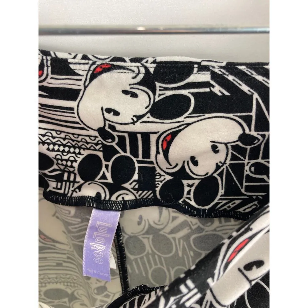 Lularoe Mickey Print Leggings OS Tall & Curvy - Image 3