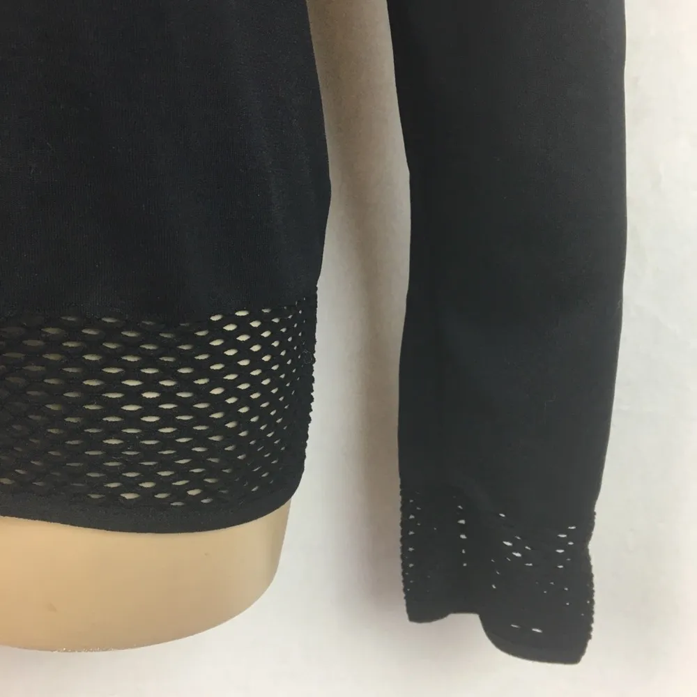 Fabletics Black Megan Pullover Netted Long Sleeve Hoodie Top L - Image 6