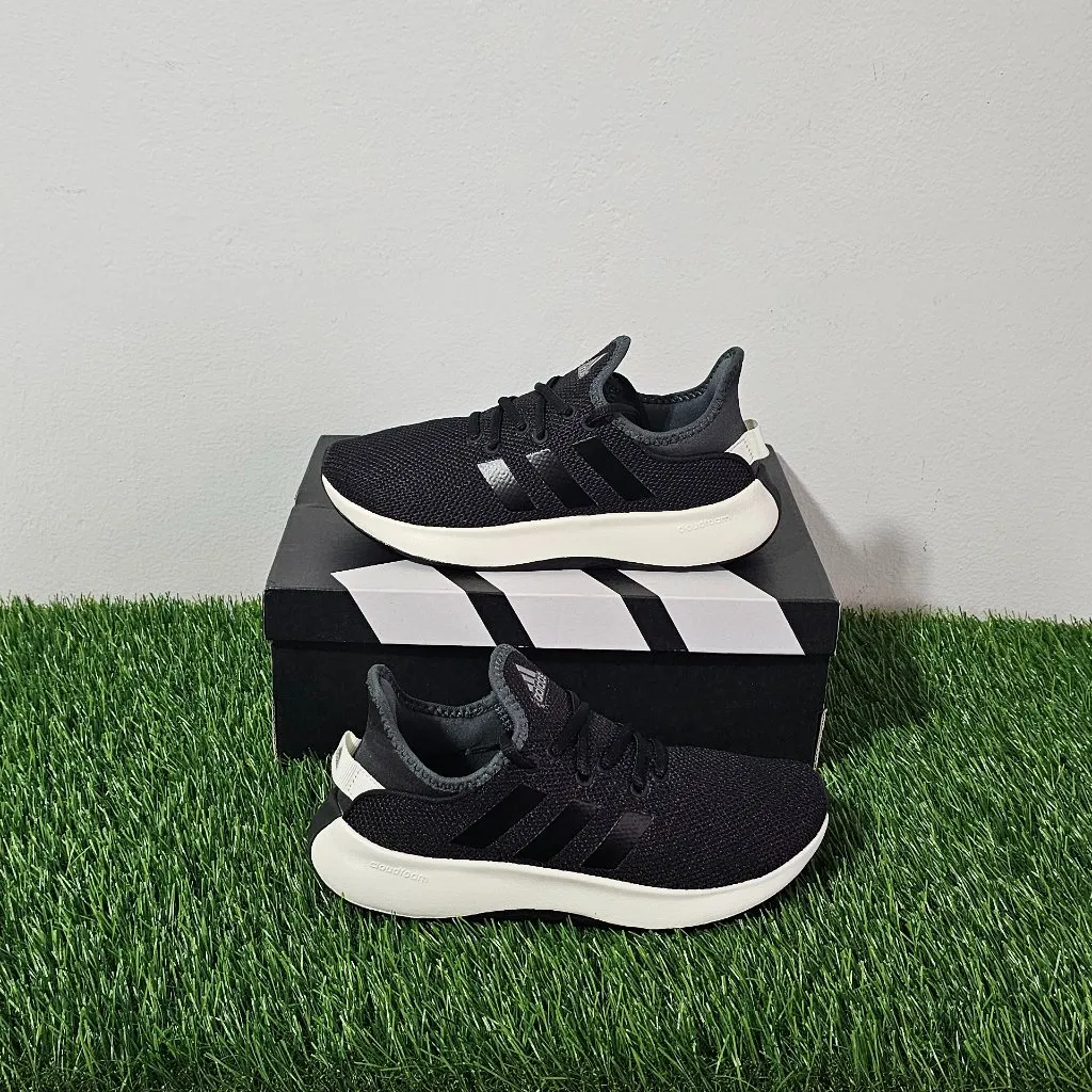 adidas Cloudfoam Pure W's • Sportswear Shoes Size 5 - Black / Grey/White -JI4876 - Image 8