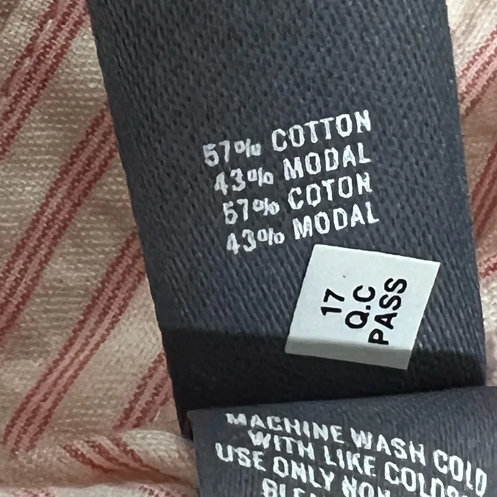 Aerie Womens Ivory & Pink Striped Long Sleeve Button Down Shirt - Size XS - NWT - Image 7