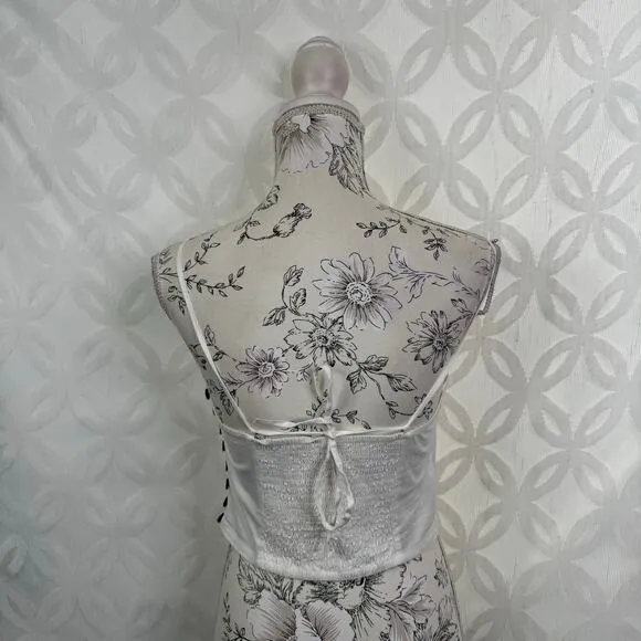 Free People FP One So Posh Corset Cropped Tank Top Ivory Size S NWT‎ - Image 6