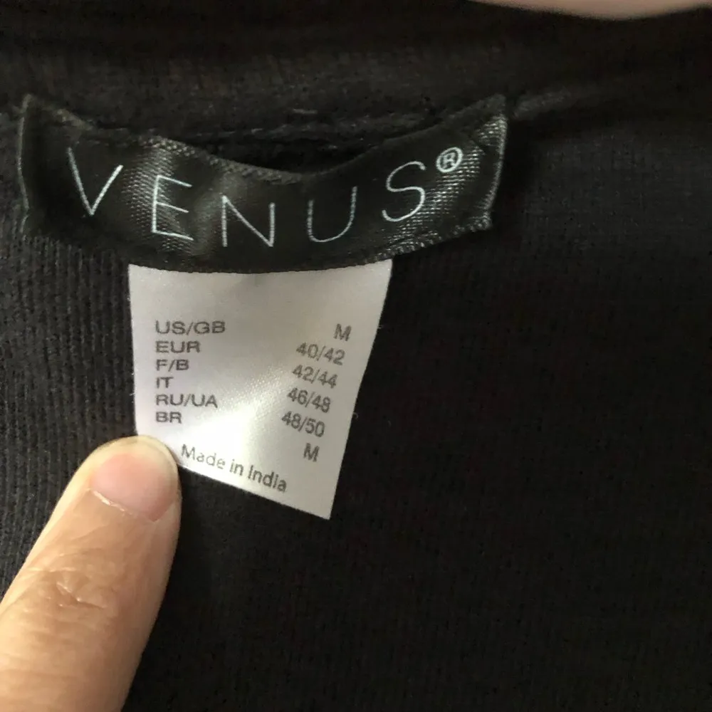 Chic Black Hoodie boho 100% cotton with Lace Detail wide sleeves size M - Image 6