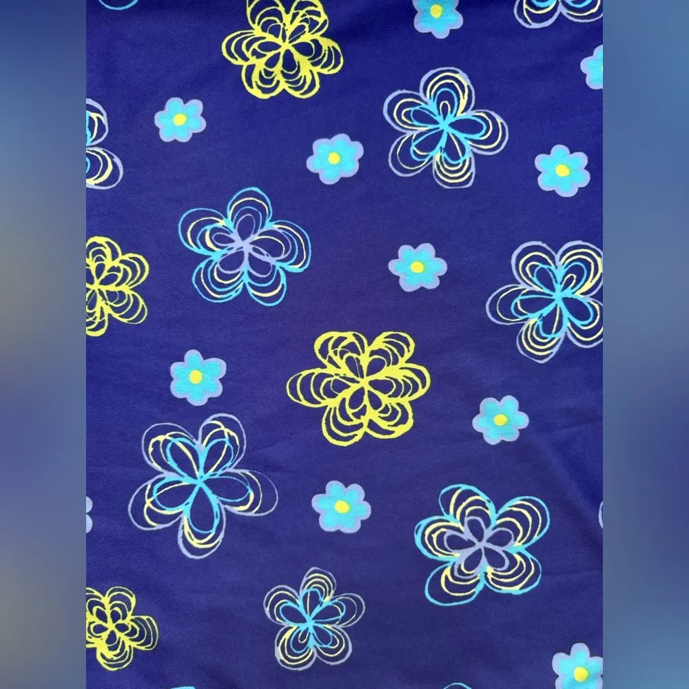 Vintage 90s Xhilaration flower power spaghetti strap slip dress, size large Blue - Image 10