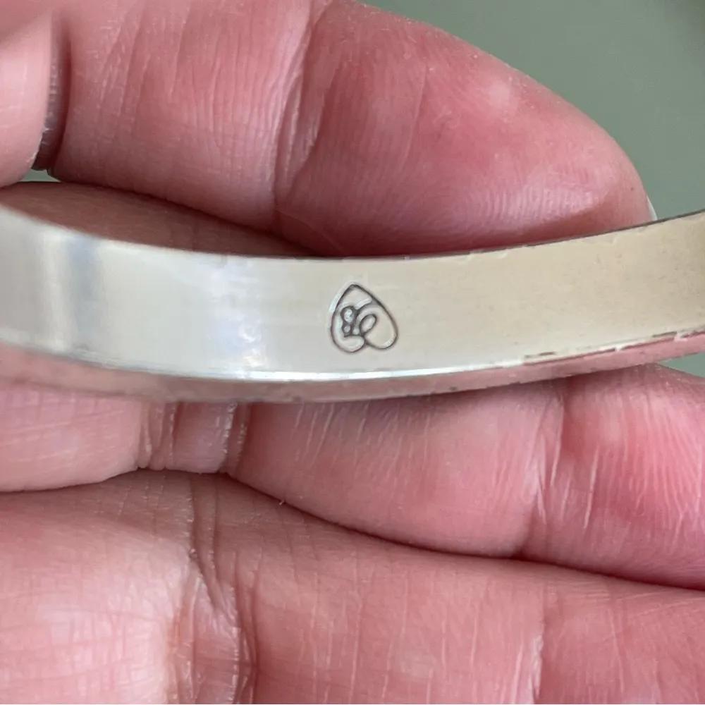 Brighton black leather and Silver hinged bracelet - Image 5