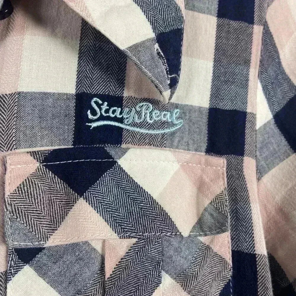 Envol Alec Ning X Stayreal Designer Plaid Polka Dot Chiffon Dress Size M Cowgirl Black Size M - Image 5