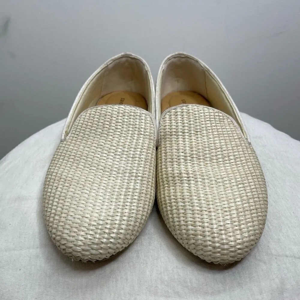 Birdies Starling Loafers Natural Beige White Size 7 Woven Slip On Woven Flat - Image 2