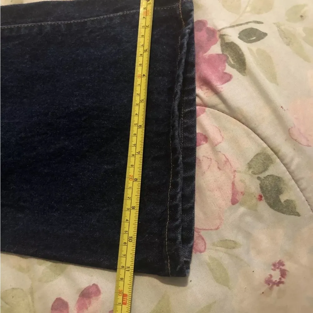 DKNY Trademark  Women's Flare denim jeans Y2K wide leg  Boho Size 9L - Image 5