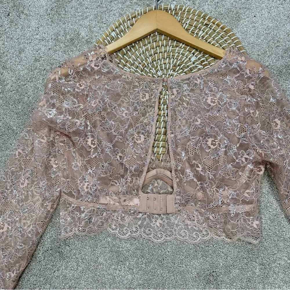 NWT Victoria’s Secret Dream Angels Allure Shimmer Long Sleeve Bra Top Lace XL - Image 8