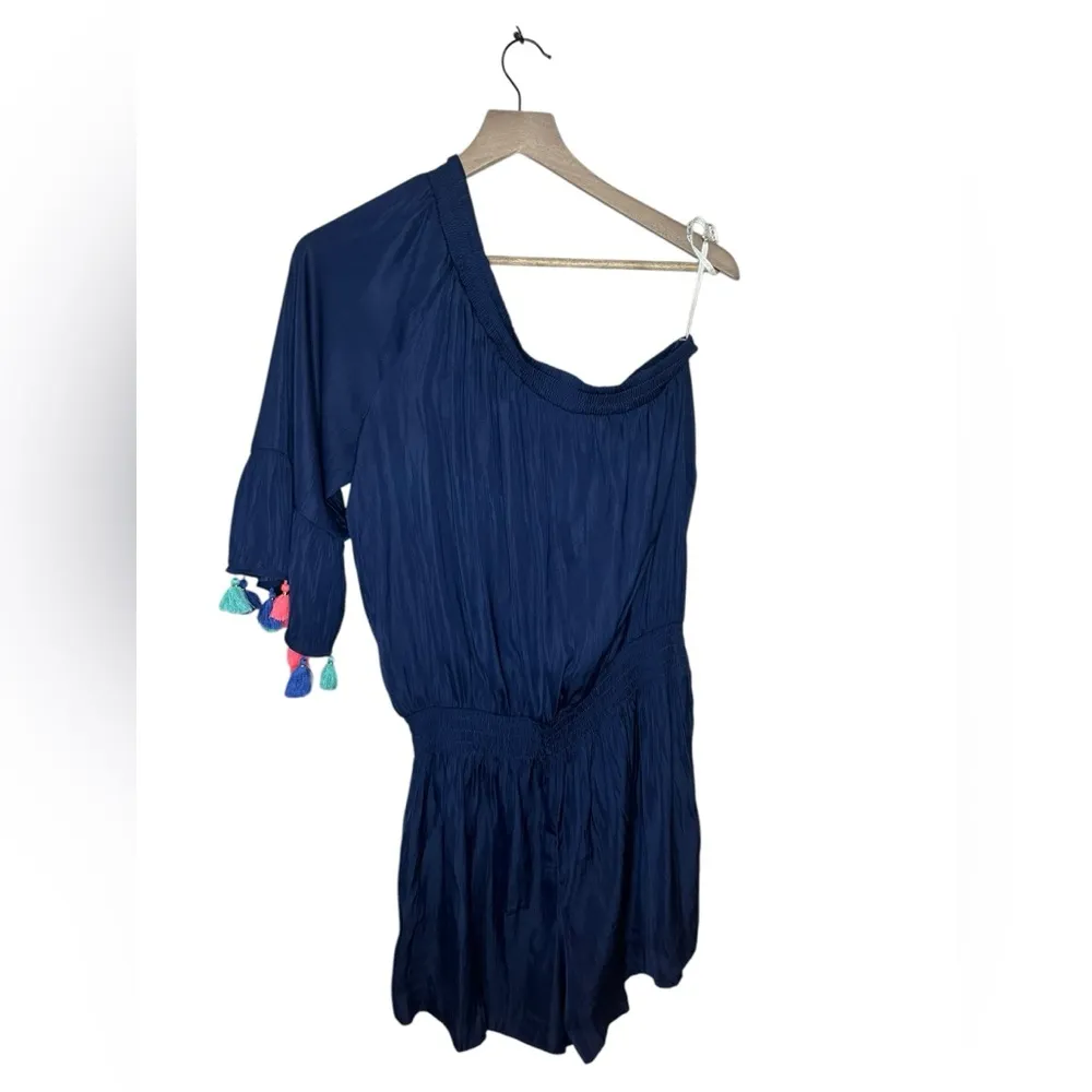 Lilly Pulitzer Amerie Romper Size L Navy Blue - Image 6