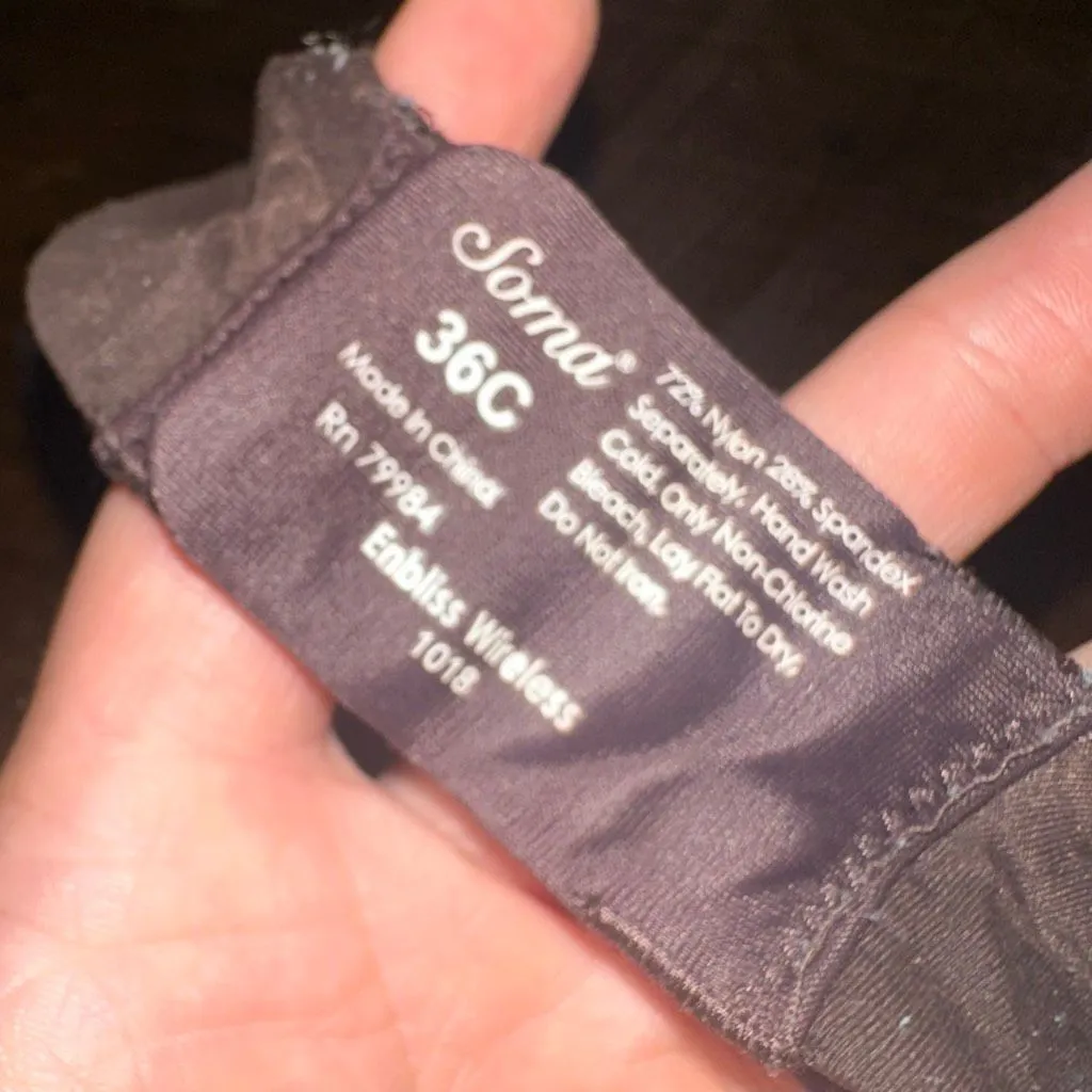 Soma  36C brown comfortable Enbliss wireless bra - Image 3