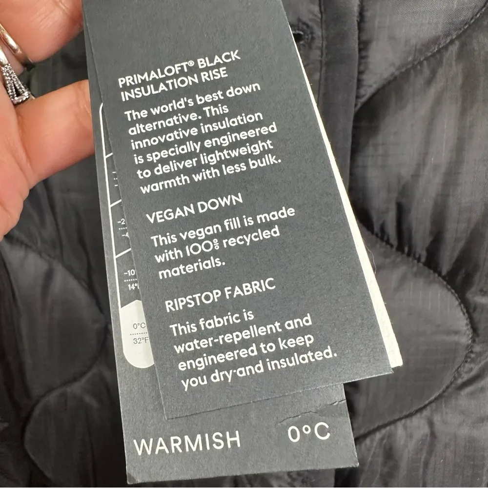 NEW Aritzia Babaton Evergreen Quilted Jacket Womens 2XS Black Oversized Coat - Image 9