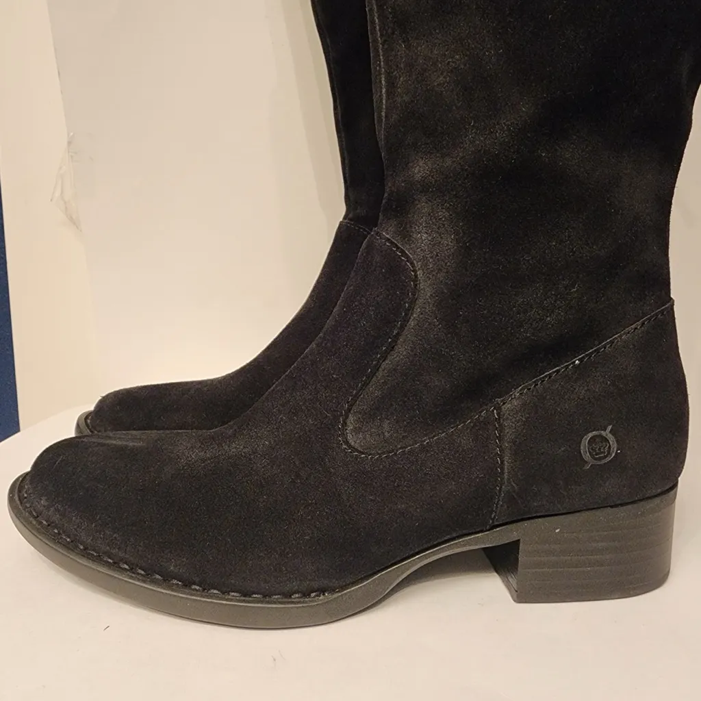 Born Cotto Tall Leather Boots Women's Black Knee - Image 10