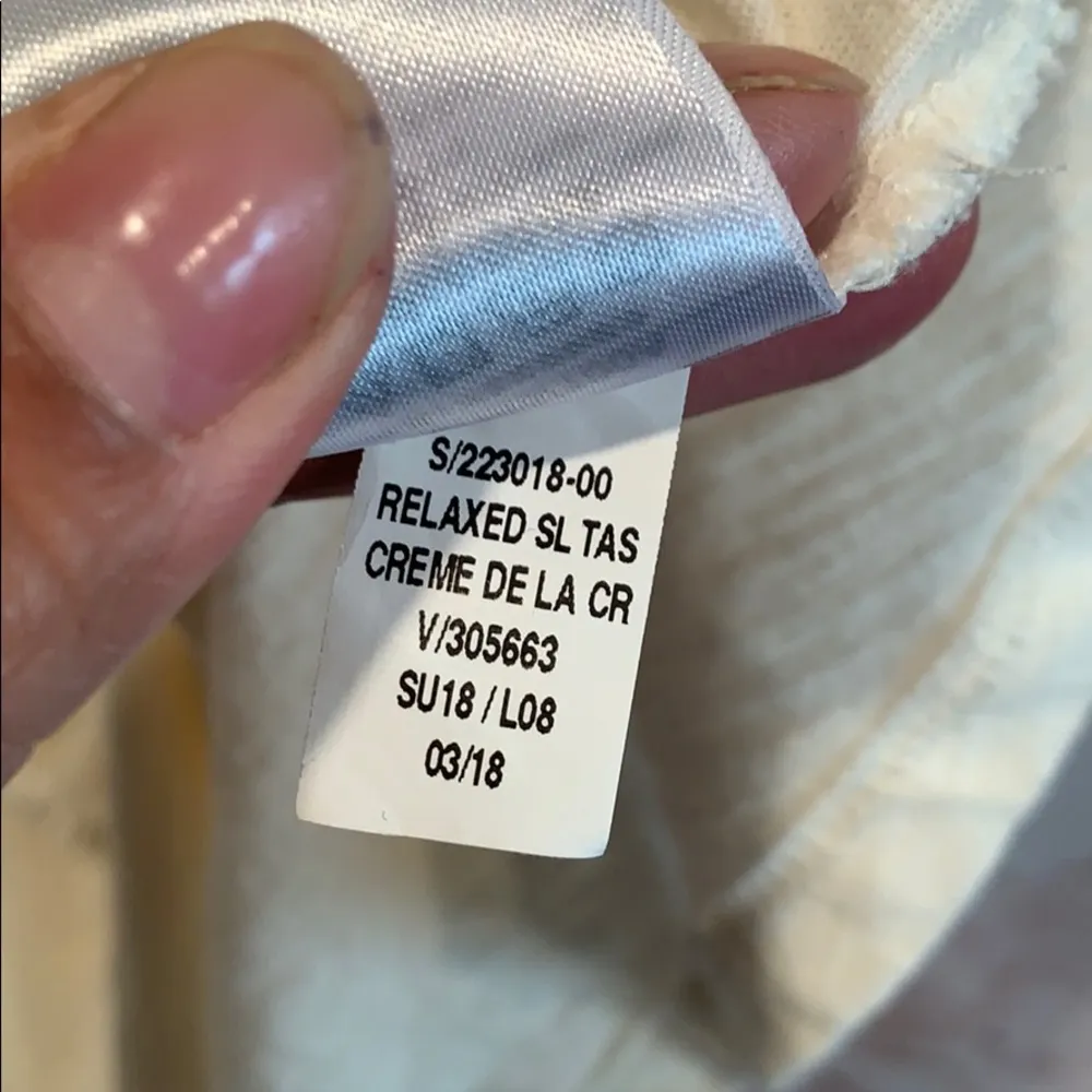 Old Navy tank top sz L cream embroidered loose fit - Image 6