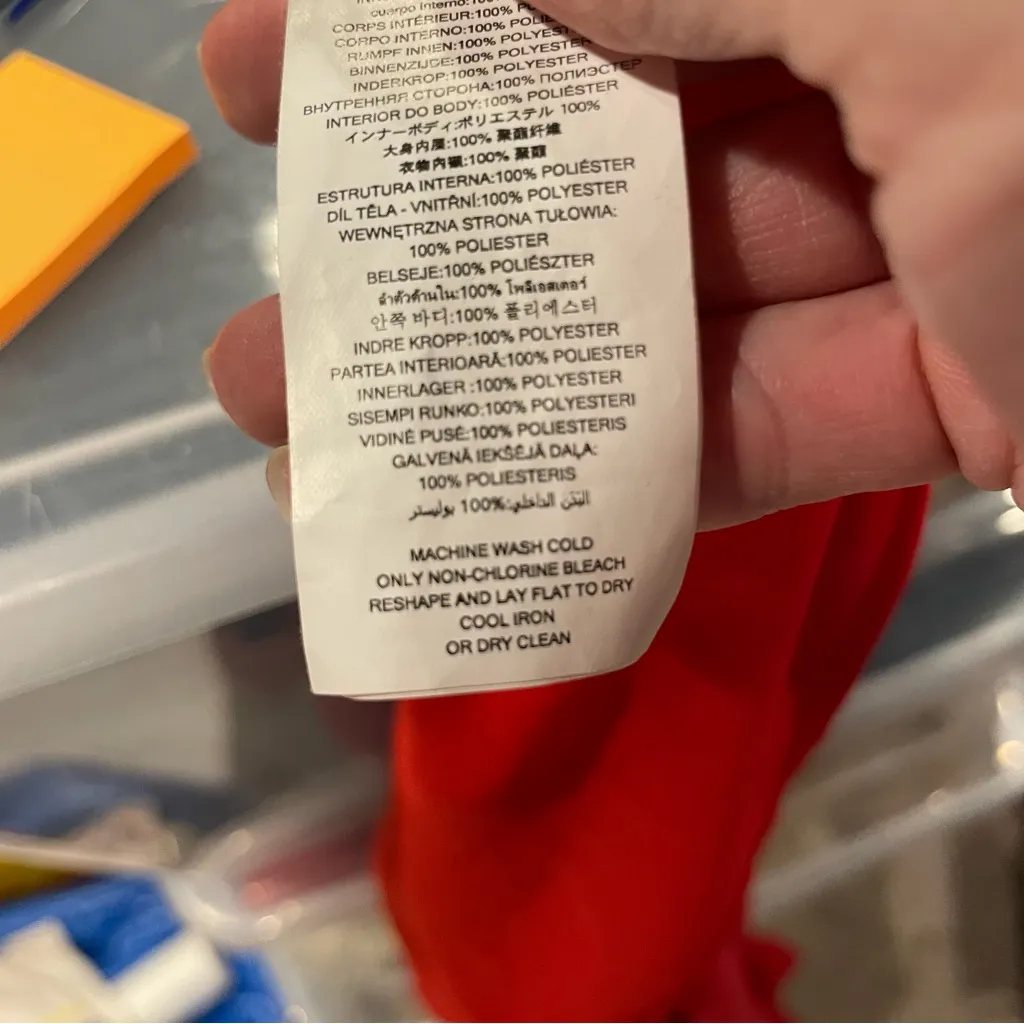 Cute Michael Kors ruffle hem top short sleeve spicy red cross back - Image 5