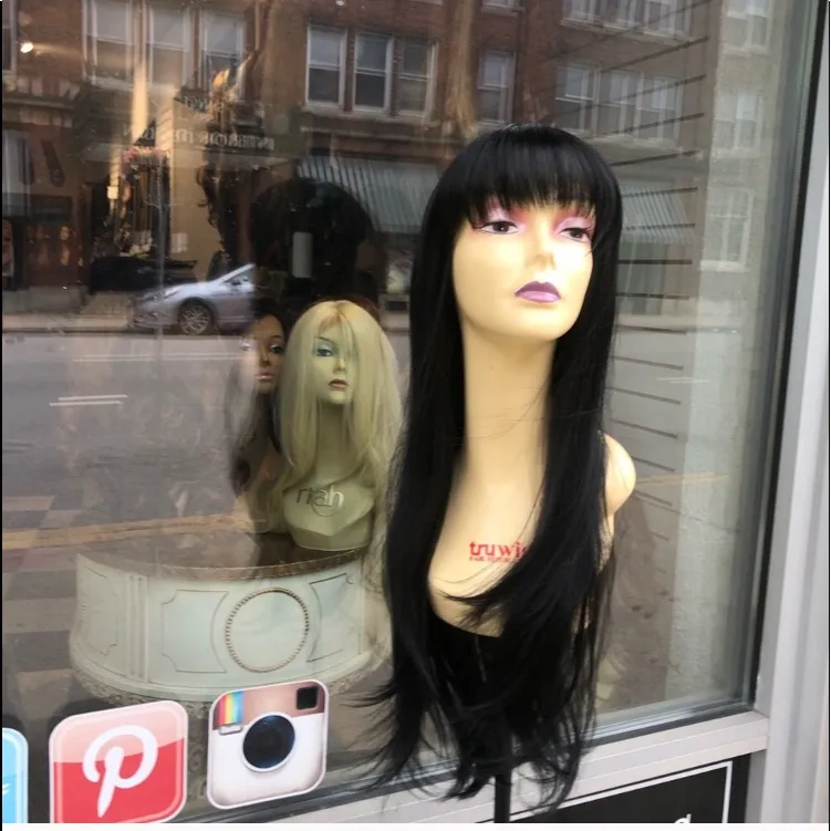 Long Black Bangs Wig 2020 - Image 4