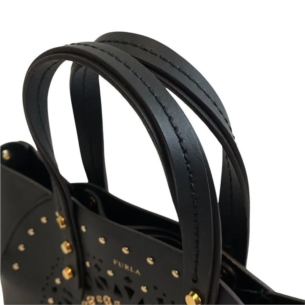 Furla Mini Aurora Laser Cut Leather Small Tote MSRP $548 - Image 13
