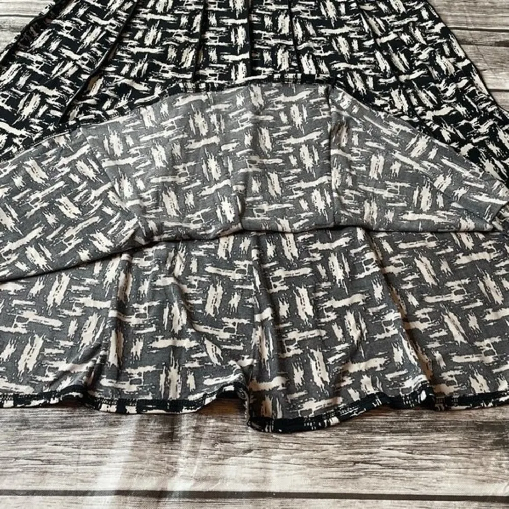 Perceptions New York Abstract Paneled Dress Black Cream M Med Medium Sleeveless - Image 7