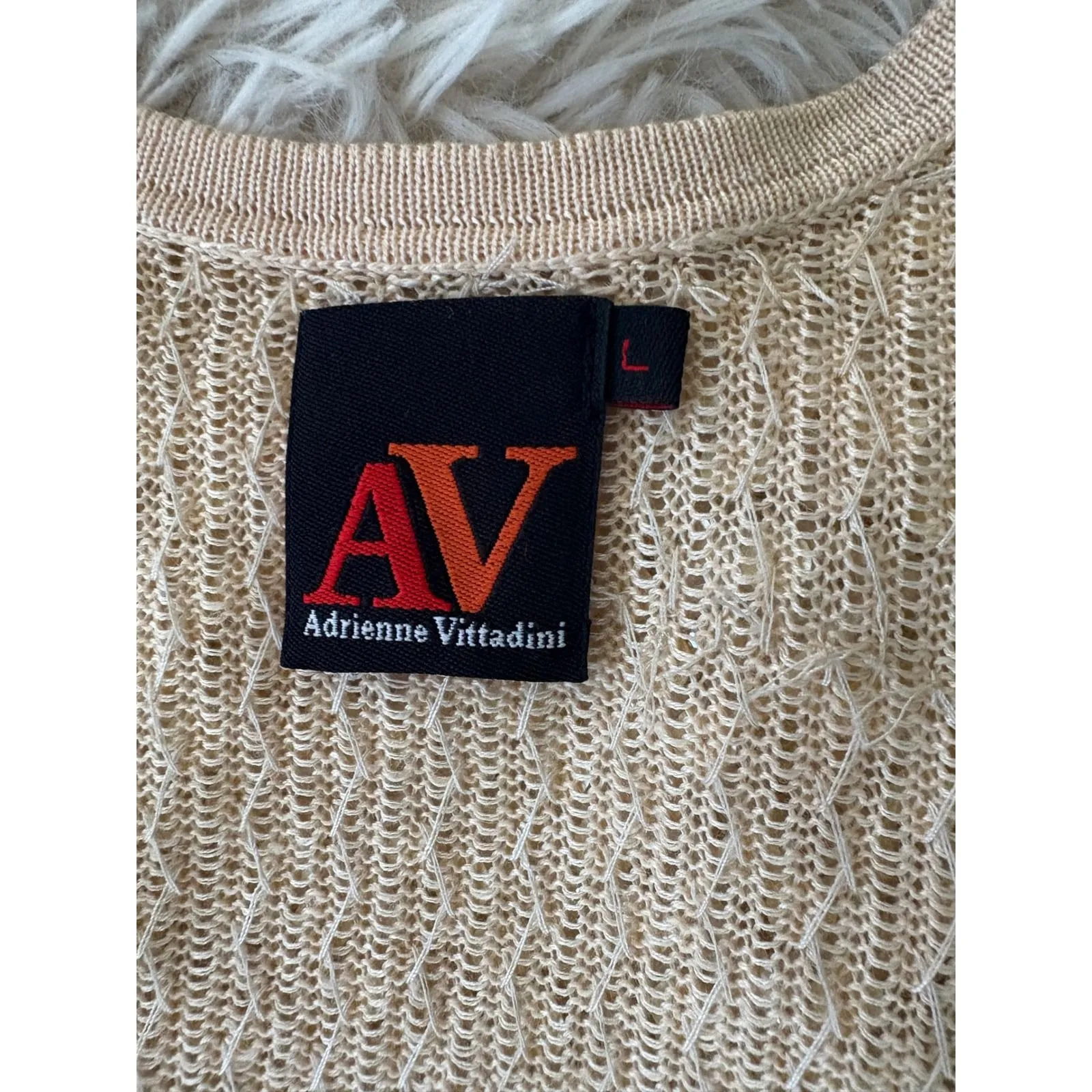 Adrienne Vittadini Sleeveless Top Sequin Embellished Party Tank Top Large y2k - Image 4