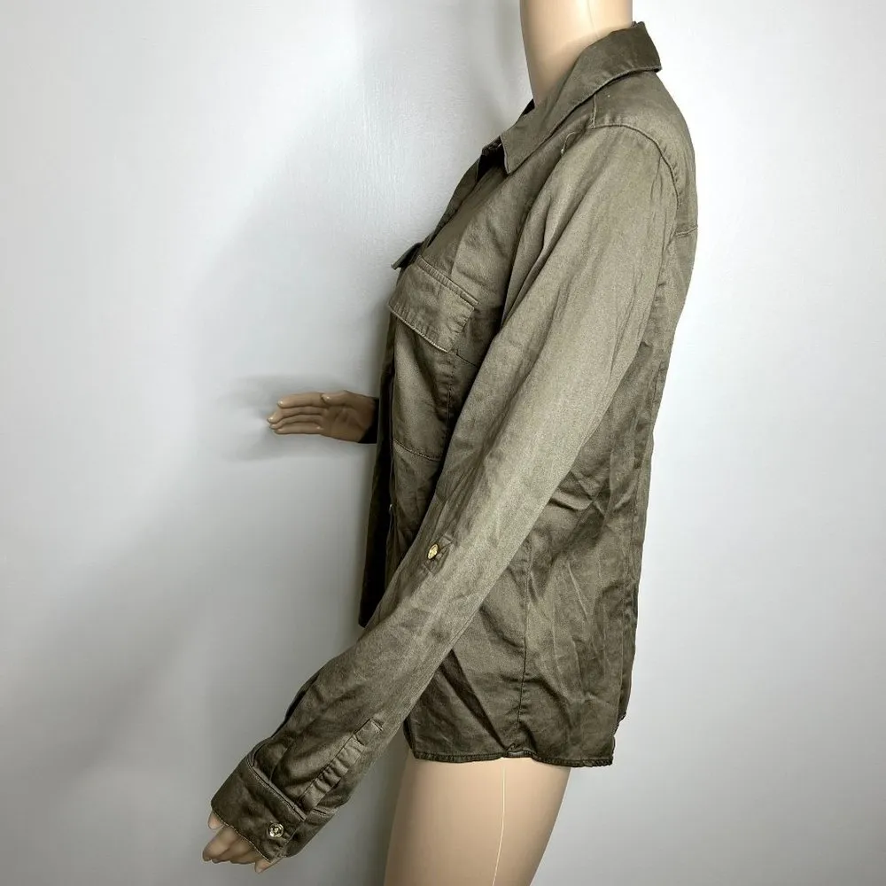Michael Kors Army Green Button Down Shirt - Image 2
