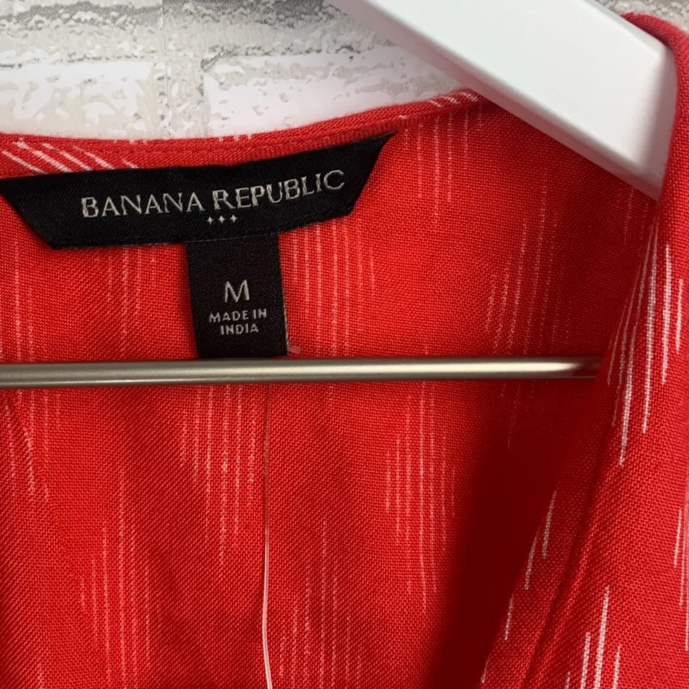 Banana Republic Coral Romper Sz M - Image 6