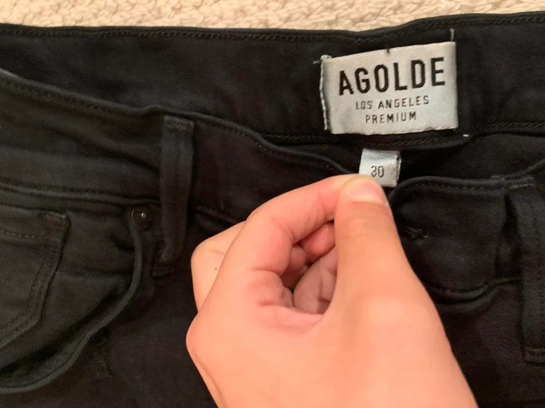 AGOLDE Black Ripped Jeans - Image 4