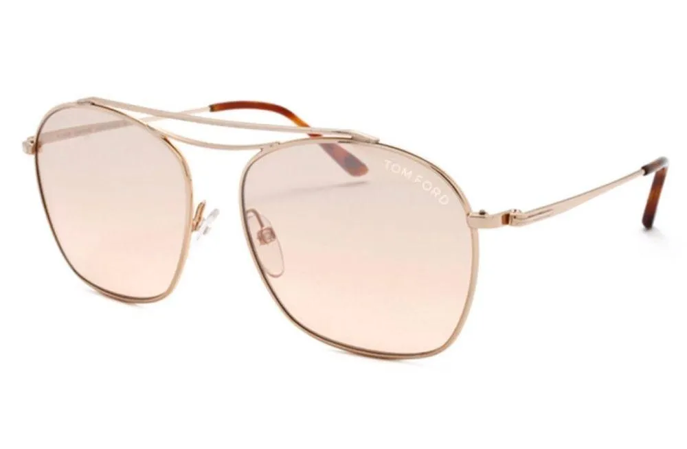 Tom Ford FT0145 Rose/Lt Rose gold aviator sunglasses NIB - Image 5