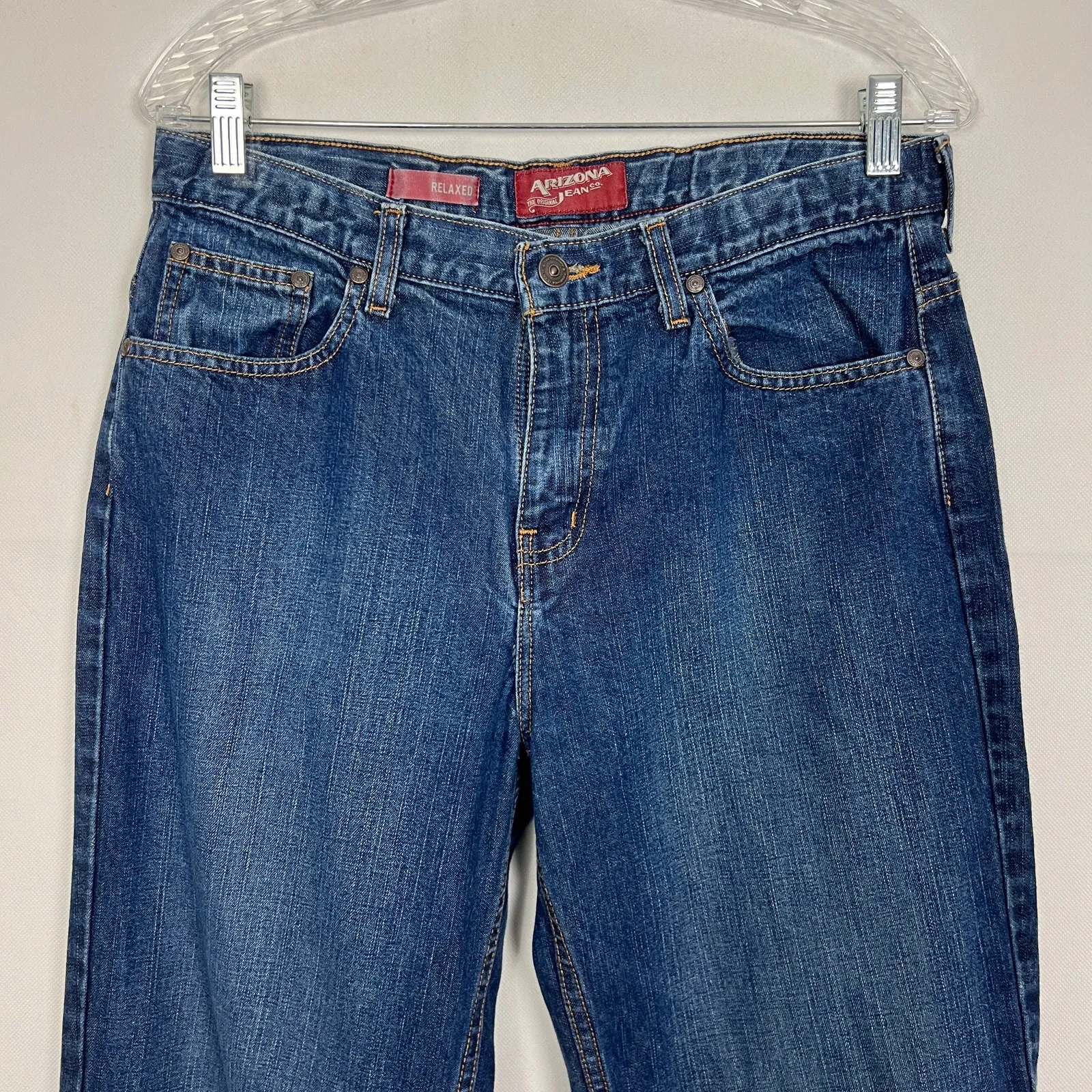 Arizona Jeans Boys Husky Dark Wash Jeans Size 18 - Image 4
