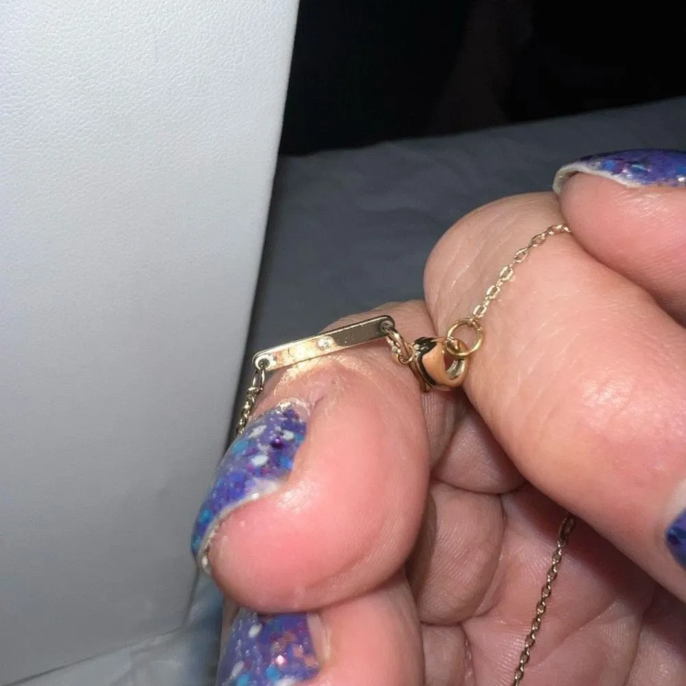 Unwritten Macy’s Aquarius Colorful Rainbow Cubic Zirconia Gold Chain Necklace 🌈 - Image 4