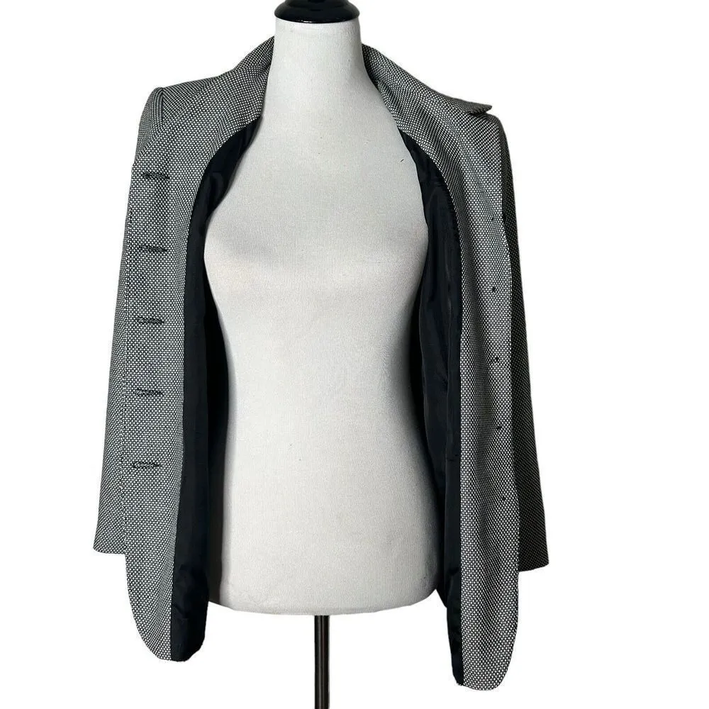 Mary Mcfadden Black Blazer Women 6 Minimalist Workwear Office‎ Quiet Luxury - Image 2