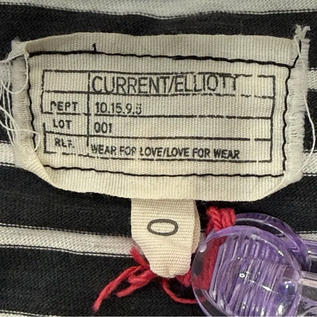 Current Elliott Louella Striped Mini Dress XS Black White Minimal Coastal Casual - Image 9