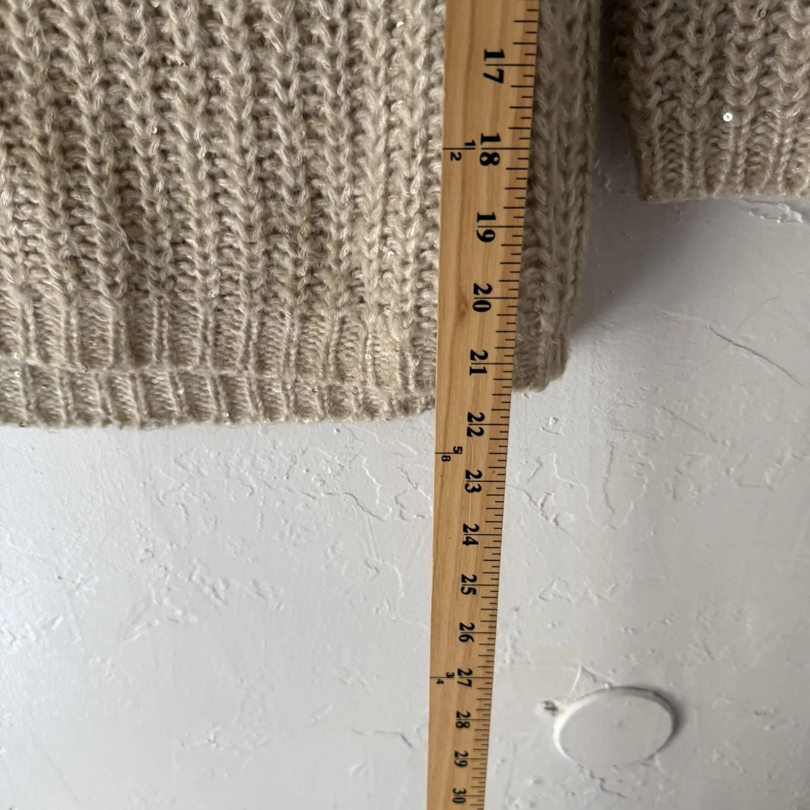 United Knitworks Sweater Womens Small Chunky Knit Sequin Pullover Cozy Winter - Image 8