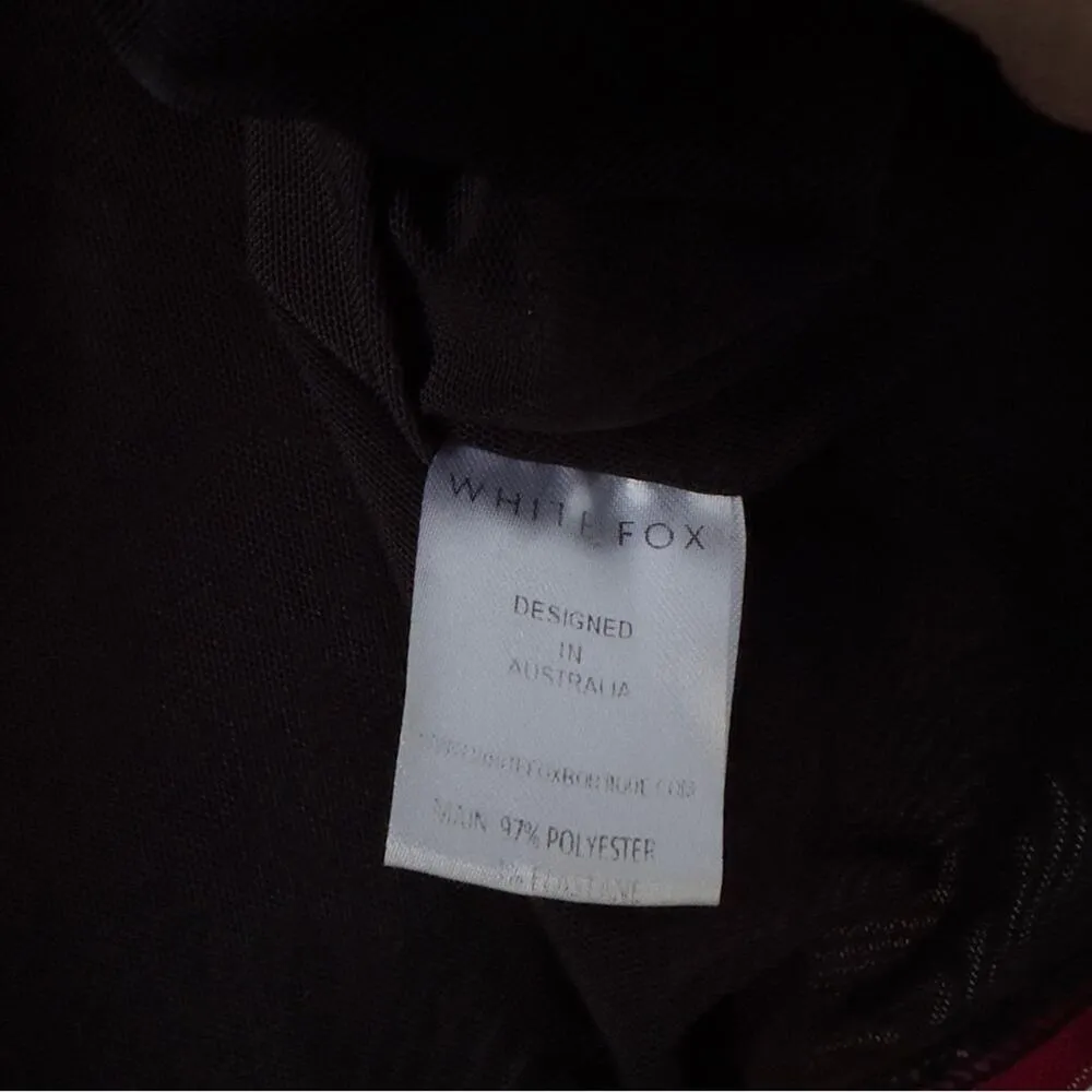 White Fox Mesh Slit Hem Front Mini Skirt Zipper Zip Up Back Stretch Sexy Short - Image 6