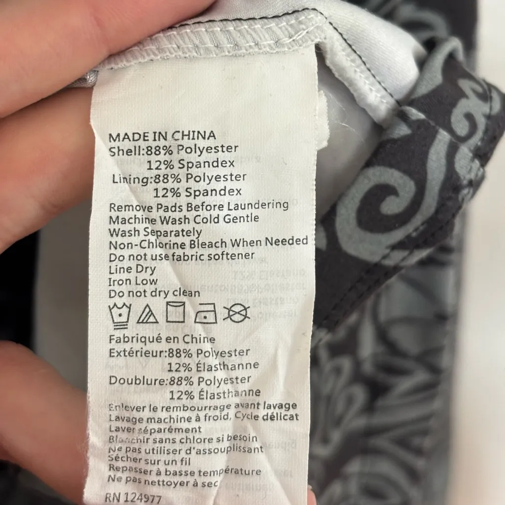 Prana Holly Tank Athletic Dress in Gray Paisley - Size L - Image 6