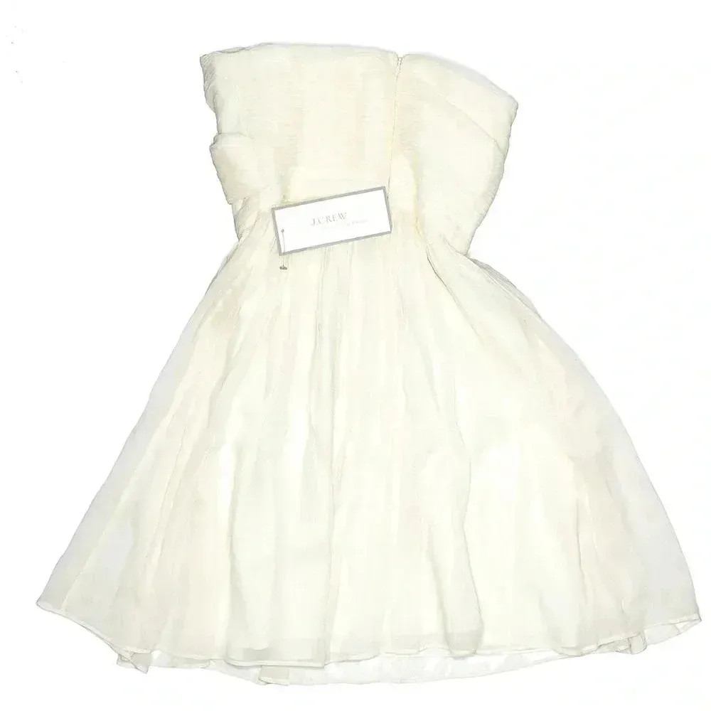 J. Crew Arabelle Dress Silk Chiffon Style 29286 Wedding Cocktail Formal Size 00 - Image 3