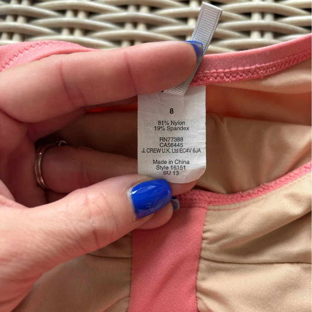 J. Crew Sweetheart Ruched Bandeau One Piece 8 boho coastal preppy resort beach‎ - Image 4