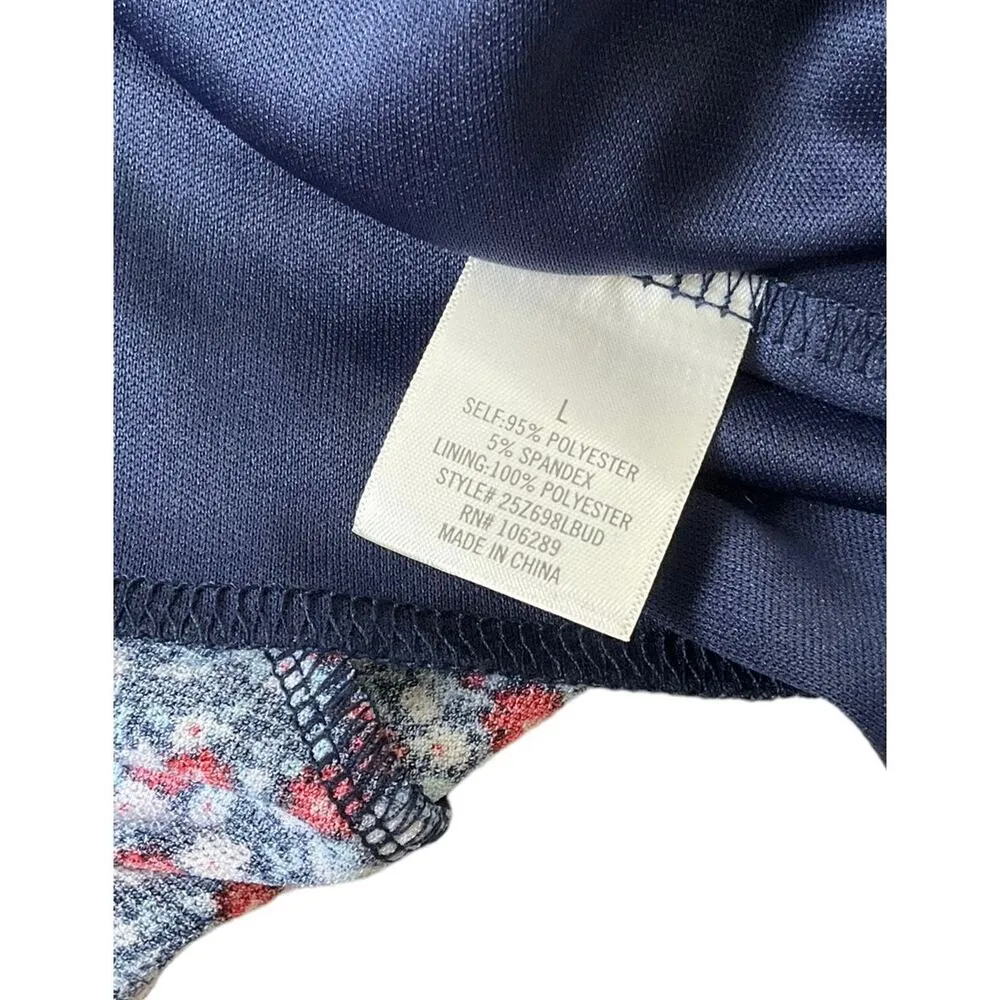 Blue Rain Blue Floral Fit & Flare Dress Women's Size Large NWT | 50-27 - Image 4