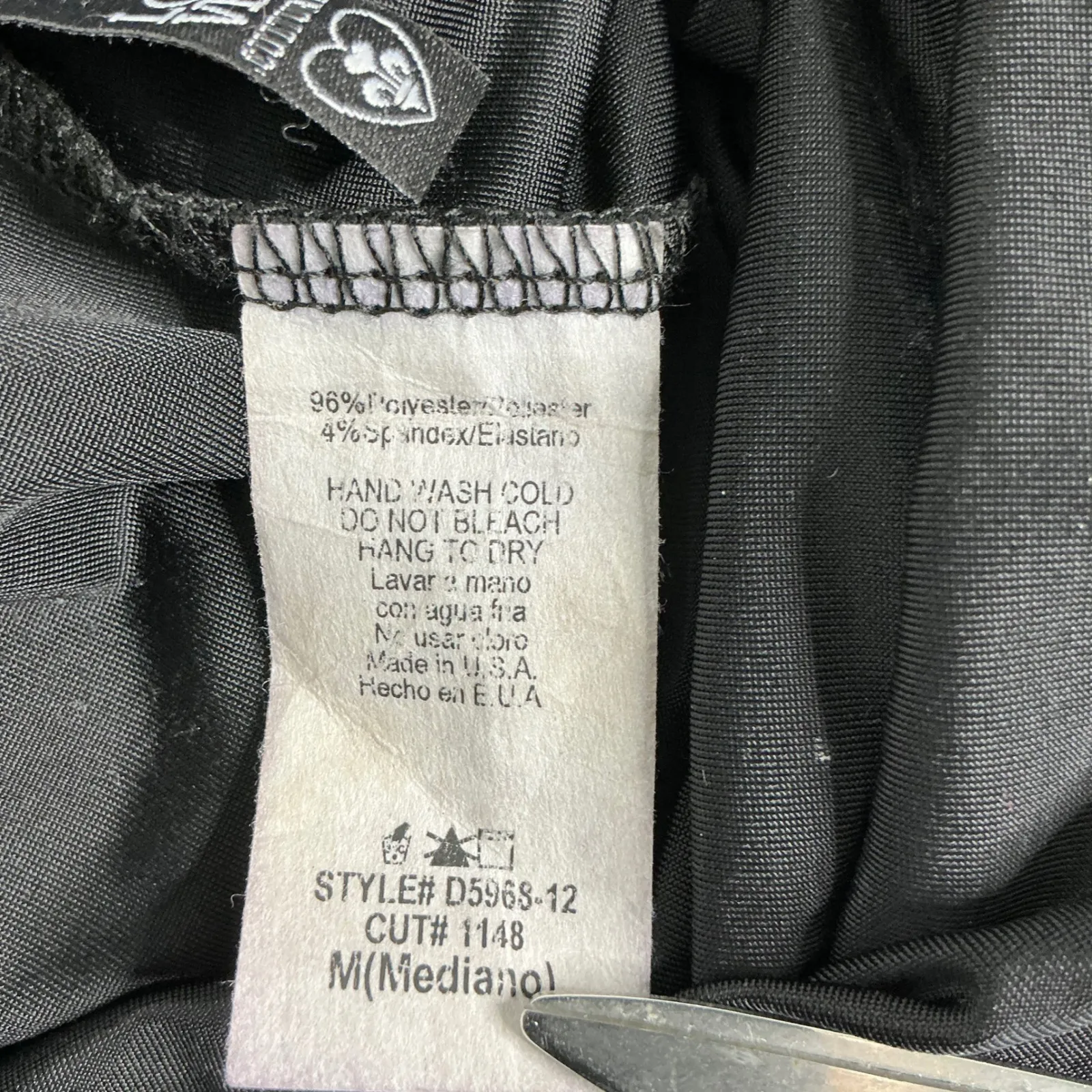 Love Culture Black Rhinestone Embellished Drape Halter Top‎ Size M USA Made - Image 9