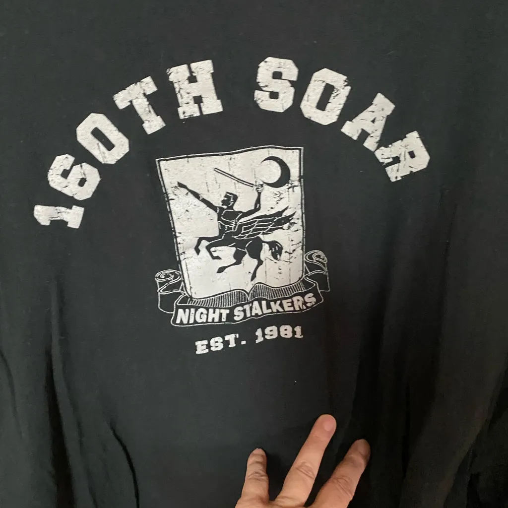 Anvil Long Sleeve Tee - Black - Image 3