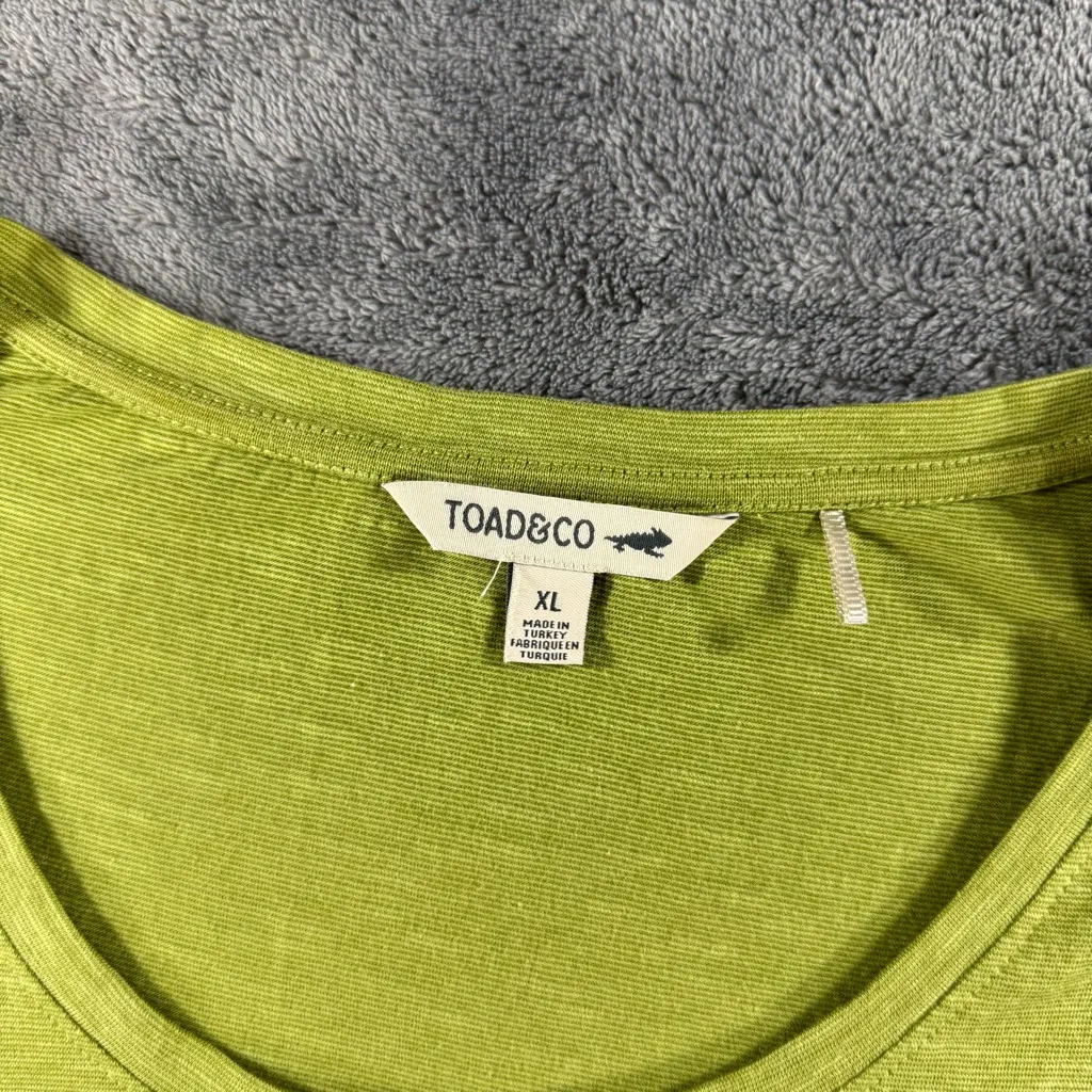 Toad&Co Women’s Rufflita Tee Ruffle Sleeve Scoop Neck Green Outdoors Size XL - Image 4