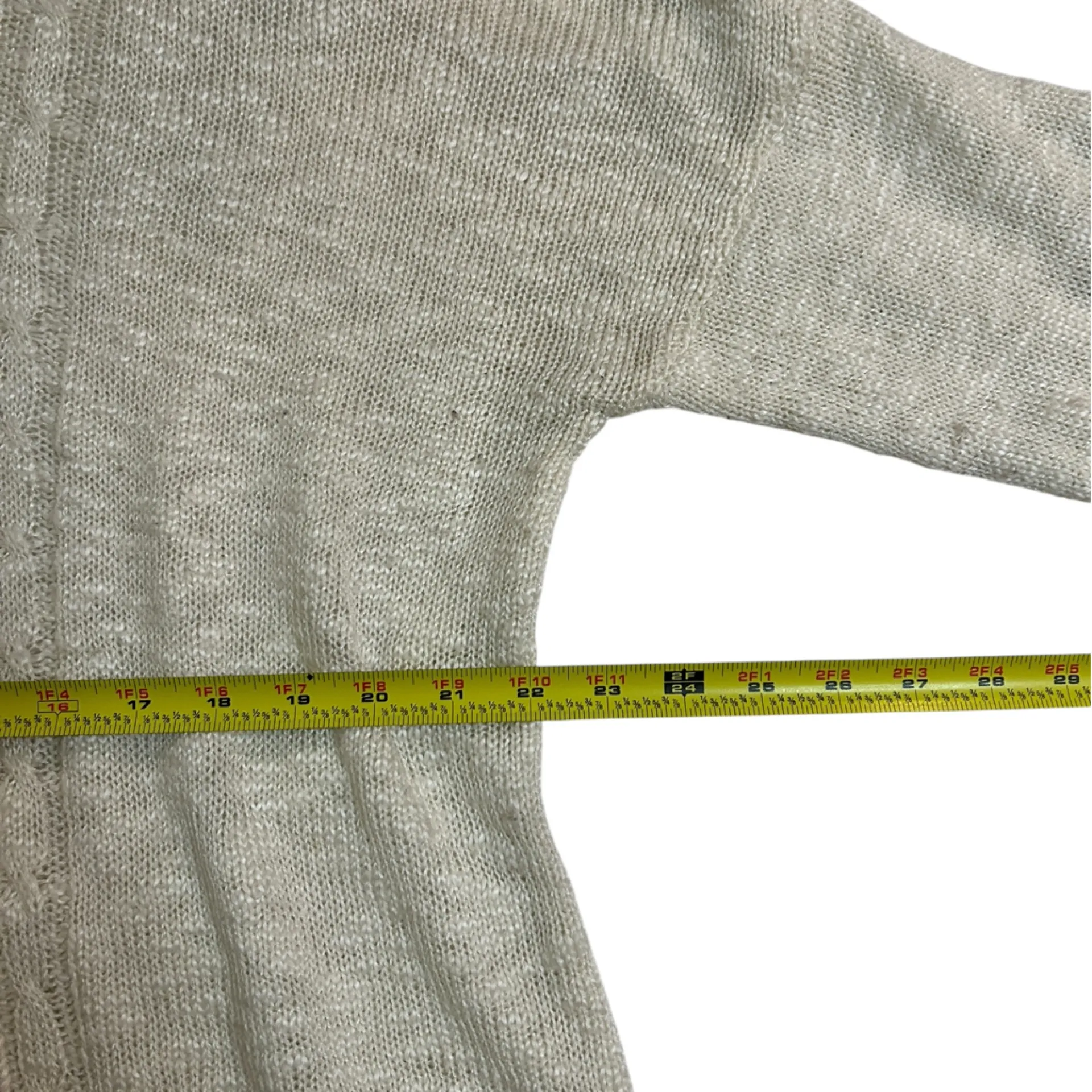 Deb 3X Cream Knit Hooded Pullover Sweater | Rare Vintage Plus Size 100% Acrylic - Image 5