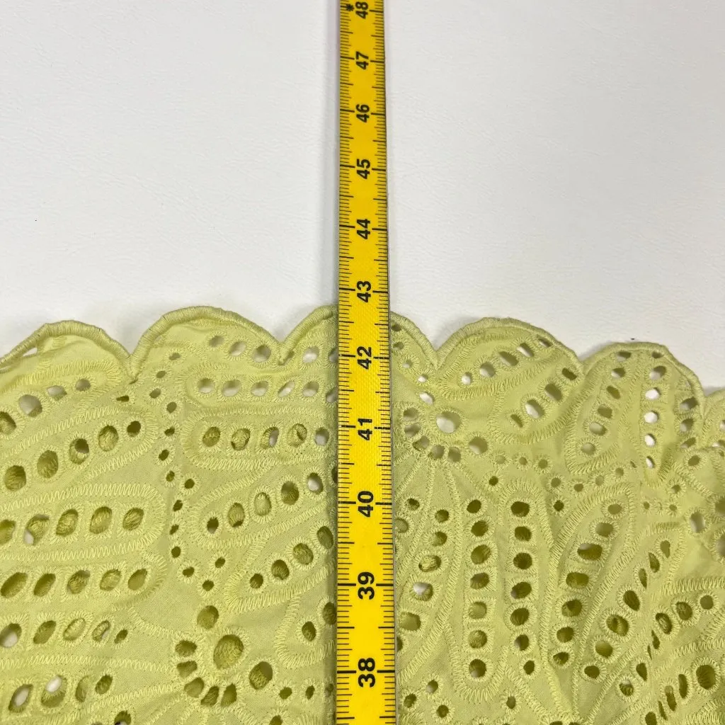 NWOT Farm Rio Embroidered Eyelet A-Line Asymmetry Beads Midi Dress Size L Cotton - Image 16