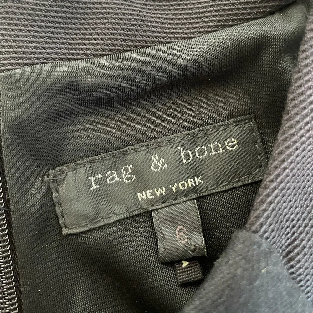 Rag & Bone Black Halter Dress in Paneled Black - Image 4