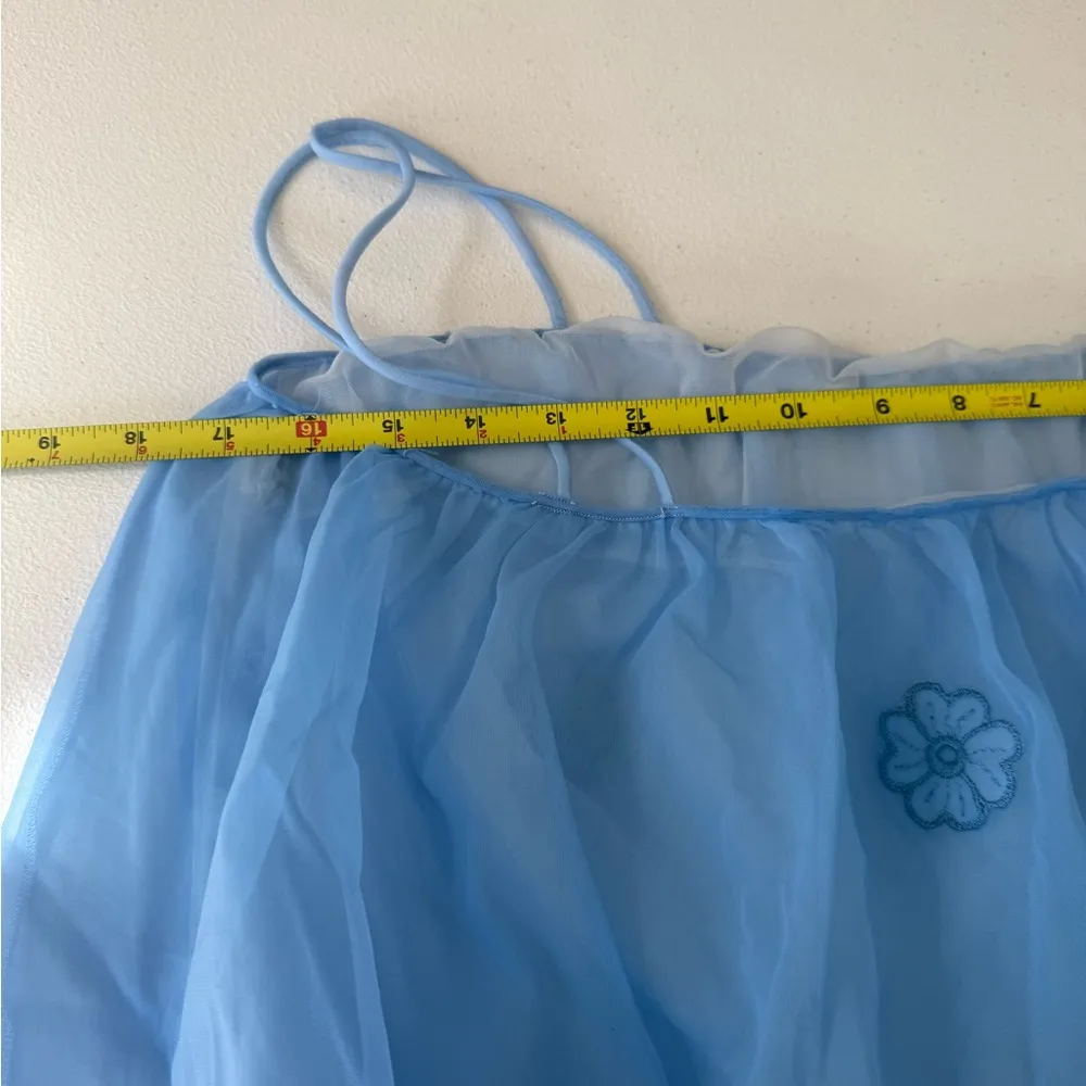 RARE Eyeful by Ruth Flaum Nylon Large Baby Blue Floral Bed - Image 8