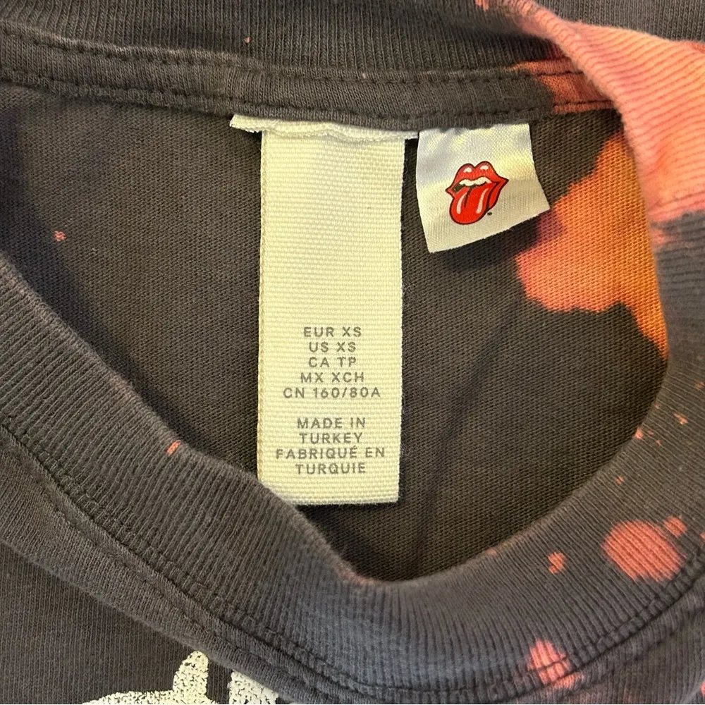 Rolling Stones Hot Lips Band Shirt Tie Dye Tongue Lips Logo XS - Image 7