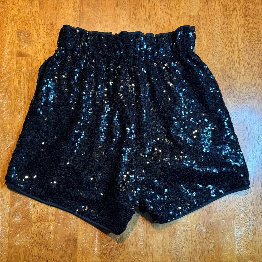 New Summer Sequins Sparkly Shorts High Waist Night Out NYE Size XS - Image 2